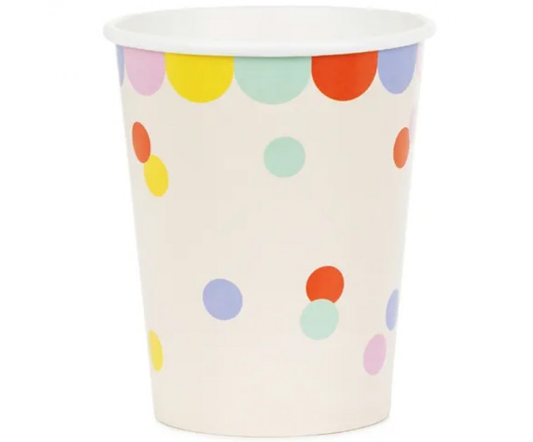 Pack 6 Copos Confetis Multicoloridos Pack 6 Copos Confetis Multicoloridos