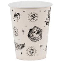 Copos papel Harry Potter bege
