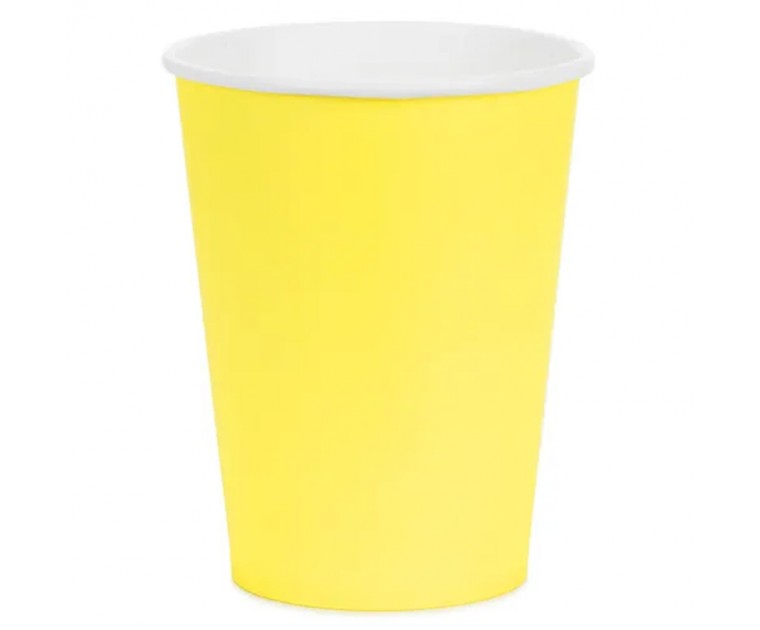 6 Copos Amarelos 250ml
