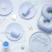 Topo Acrílico Misty Blue Happy Birthday 