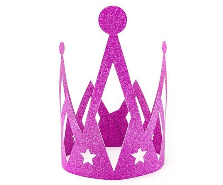 Coroa Princess Rosa Glitter