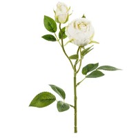 Flor artificial Rosa com dois botões