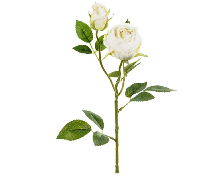 Flor artificial Rosa com dois botões