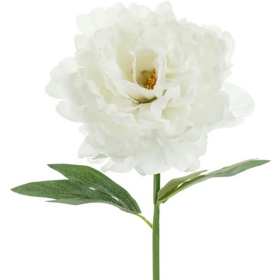 Flor artificial Peónia branca