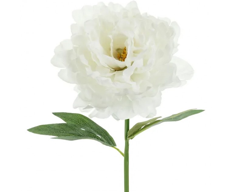 Flor artificial Peónia branca