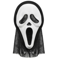 Máscara  Halloween com capuz