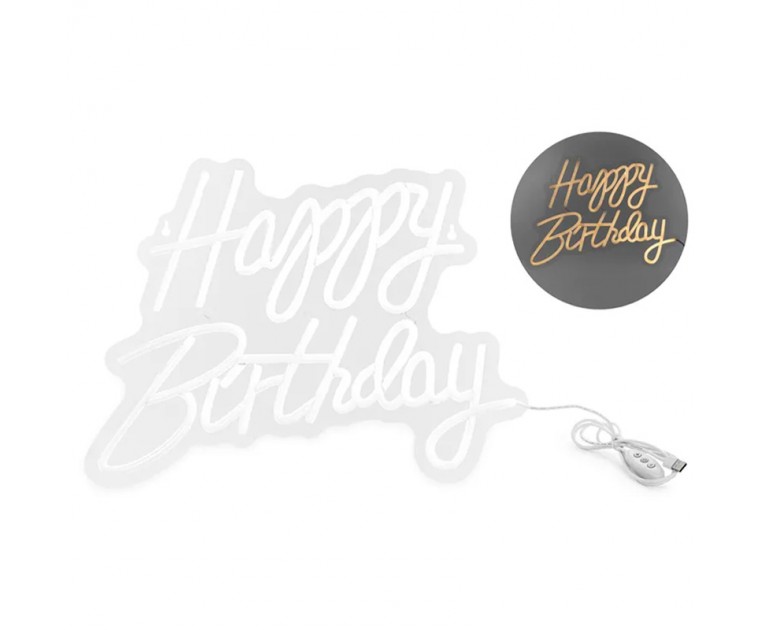 Luz Neon Led  Happy Birthday