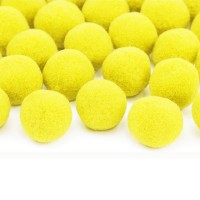 Pompons Decoração Mesa Amarelos