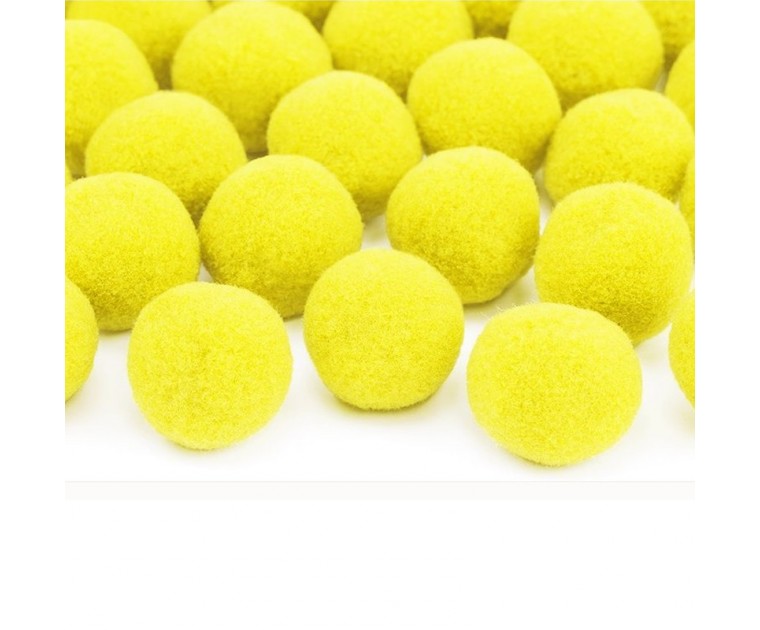 Pompons Decoração Mesa Amarelos