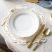50 Marcadores Prato Branco Ornamentado