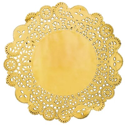 50 Marcadores Prato Rendado Dourado