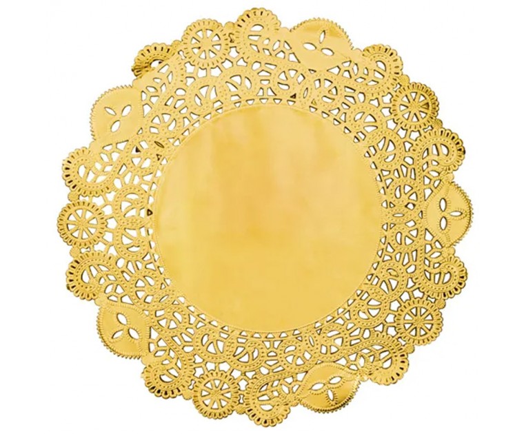 50 Marcadores Prato Rendado Dourado