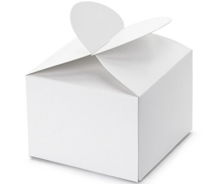 10 Caixas Brancas Fecho Coração