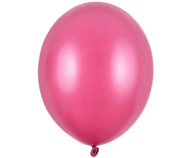 10 Balões Rosa Forte Metálico