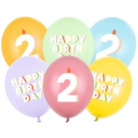 Mix 6 Balões Happy Birthday 2