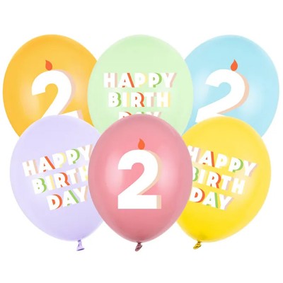 Mix 6 Balões Happy Birthday 2