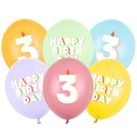 Mix 6 Balões Happy Birthday 3