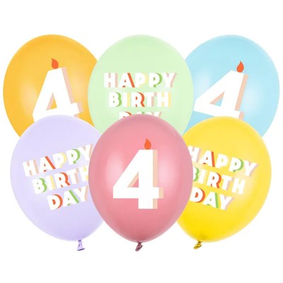 Mix 6 Balões Happy Birthday 4