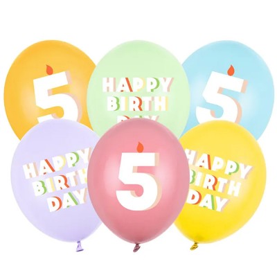 Mix 6 Balões Happy Birthday 5
