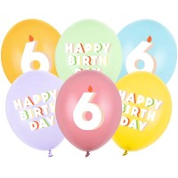 Mix 6 Balões Happy Birthday 6