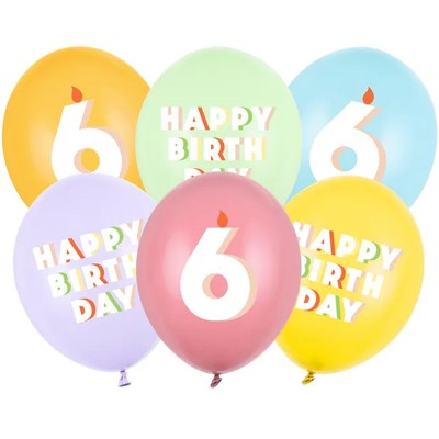 Mix 6 Balões Happy Birthday 6