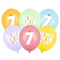 Mix 6 Balões Happy Birthday 7