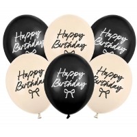 6 Balões Happy Birthday Laços