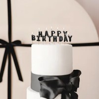 Velas Pretas Happy Birthday