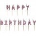 Velas Rose Gold Happy Birthday