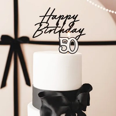 Vela Nº50 Branca e Preta
