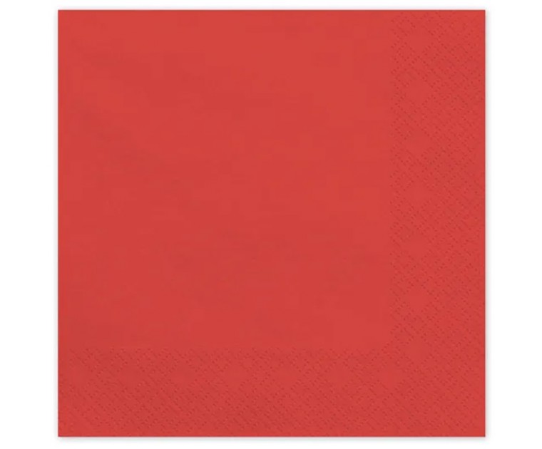 20 Guardanapos Vermelho Escuro