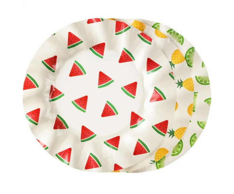 Pratos Frutas Multicoloridos