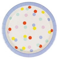 Pack 6 Pratos Confetis Multicoloridos