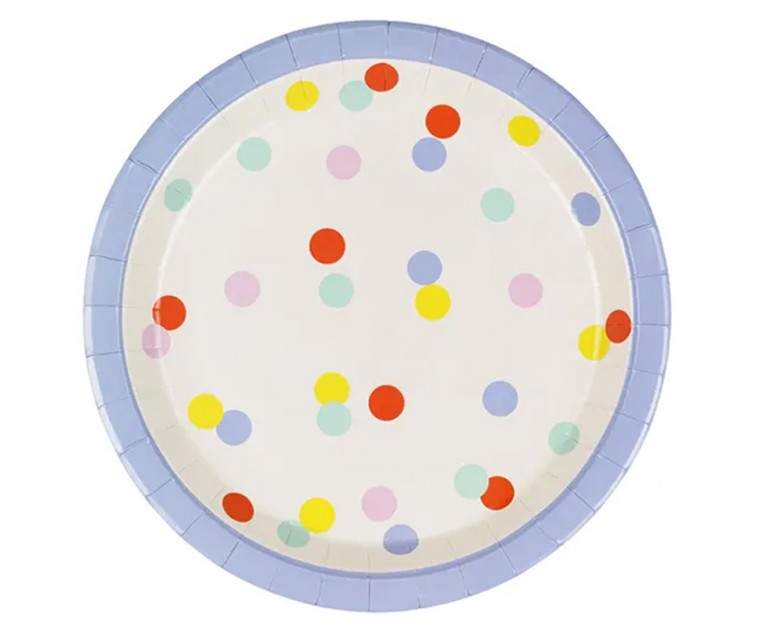 Pack 6 Pratos Confetis Multicoloridos Pack 6 Pratos Confetis Multicoloridos