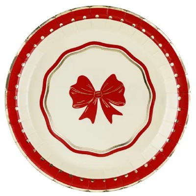 Pratos Laço Vermelho e Bege