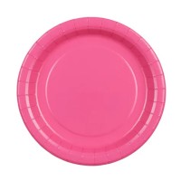6 Pratos Rosa Forte 18 cms