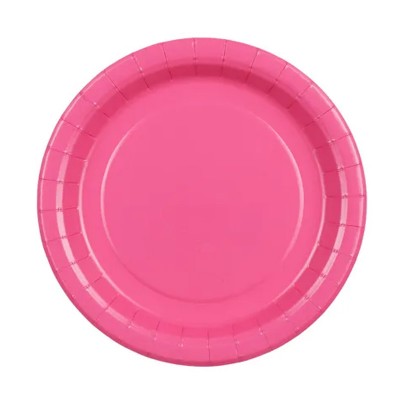 6 Pratos Rosa Forte 18 cms