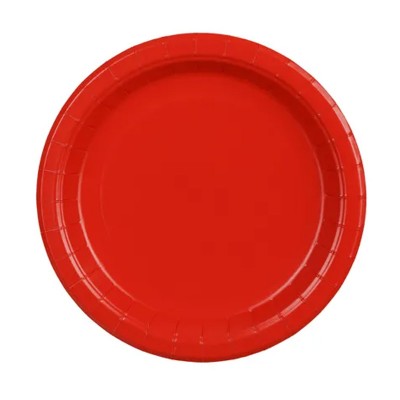 6 Pratos Vermelhos 18 cms
