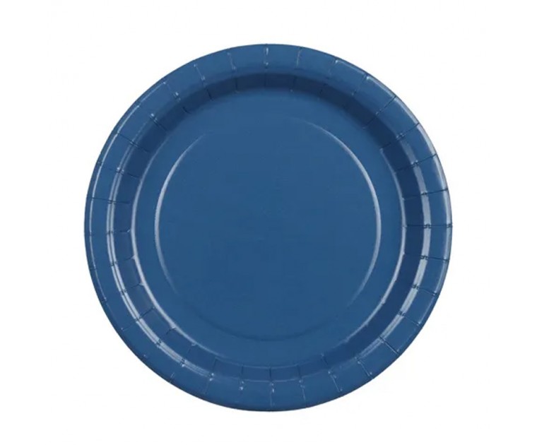 6 Pratos Azuis 18 cms