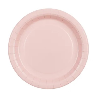 6 Pratos Rosa 18 cms