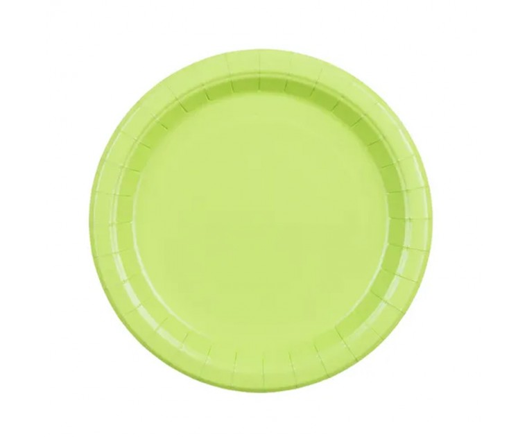 6 Pratos Verde Claro 18 cms