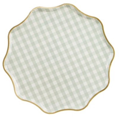 Pratos Xadrez Verde Rebordo Dourado Pratos Xadrez Verde Rebordo Dourado
