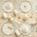 Guardanapos Bege Florais