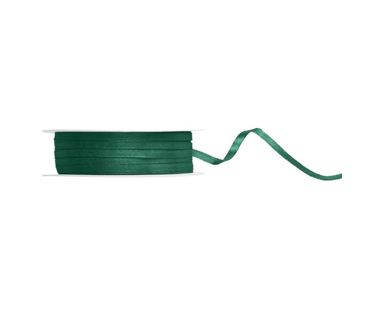 Fita de cetim verde garrafa 3mm