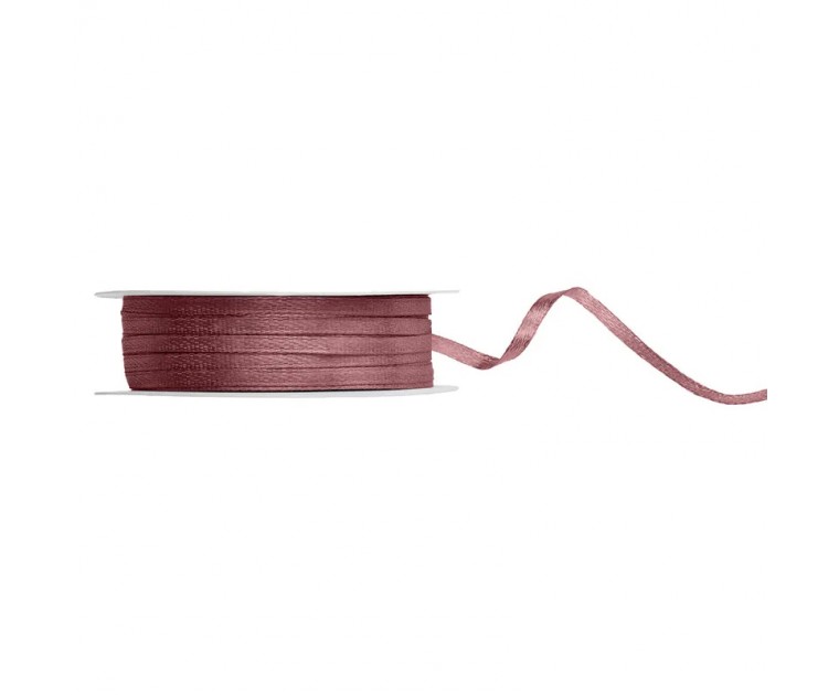 Fita de cetim dark dusty rose 3mm