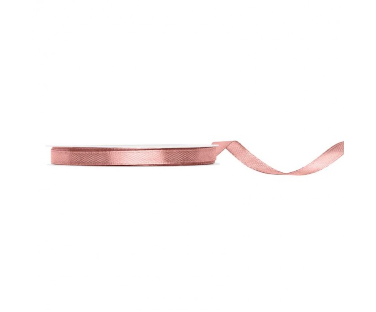 Fita de cetim dusty rose 6mm