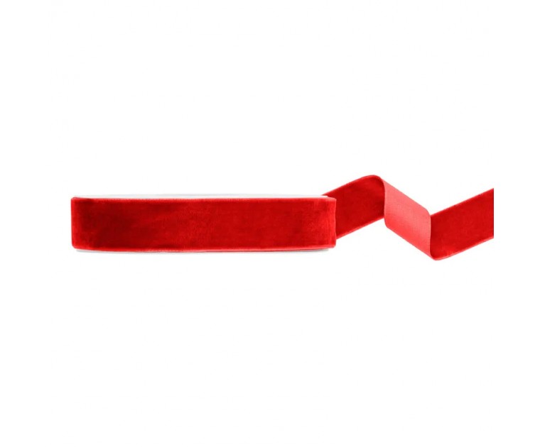 Fita Veludo Vermelha 2.5cms