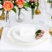 Marcador Mesa Branco Bolinhas Douradas