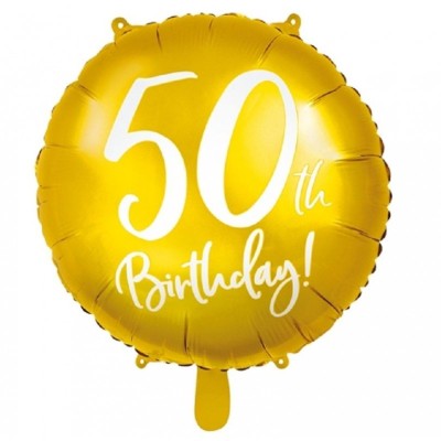 Balão Dourado 50 Aniversario 45 cms