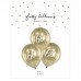 Conj. 6 Balões Glossy Dourado 60º Aniversário